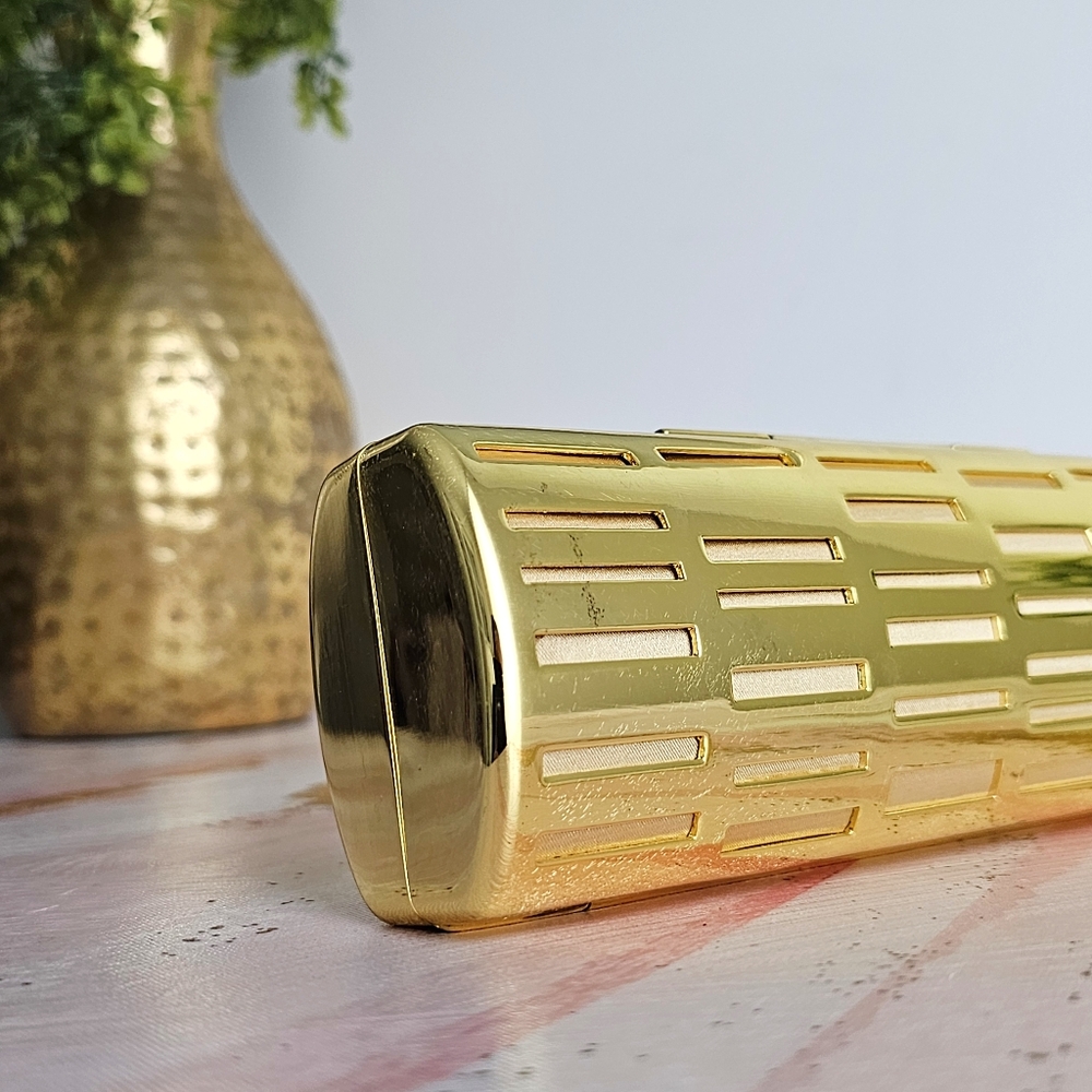 Rave Gold Metallic Clutch By Glass Handbag Luxury Lightning Minimalist Clutch - Picture 7 of 14